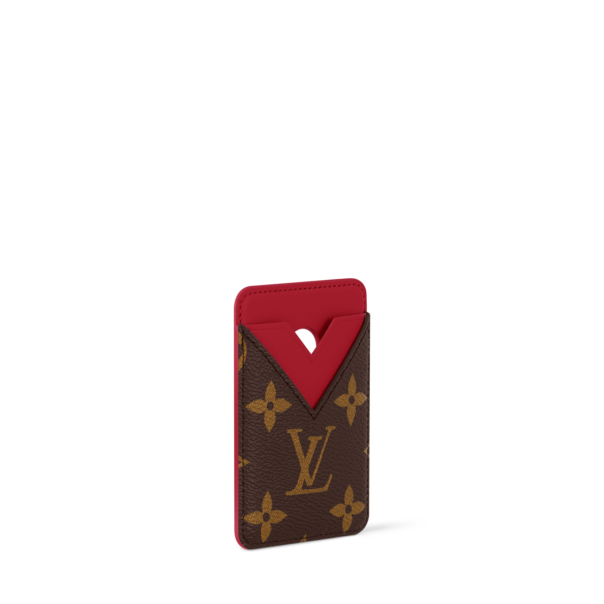 ルイヴィトン　LV カードケース　ポルトカルトマグネット　サリレッド　赤♡ ポルト カルト・マグネット モノグラム・マカサー｜ルイ・ヴィトン